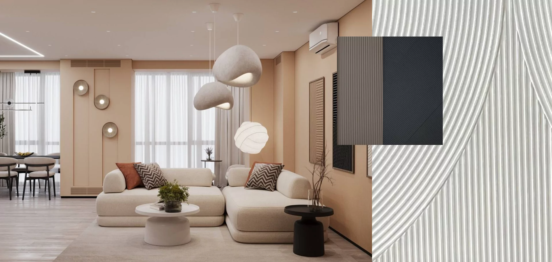 Галерея мастерства: жилое пространство в эстетике джапанди - Портфолио Decorazza