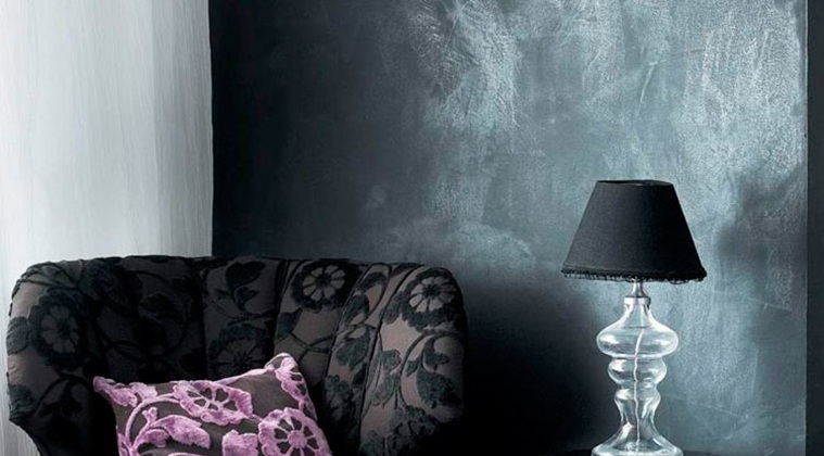 Серая штукатурка «Мокрый шелк»