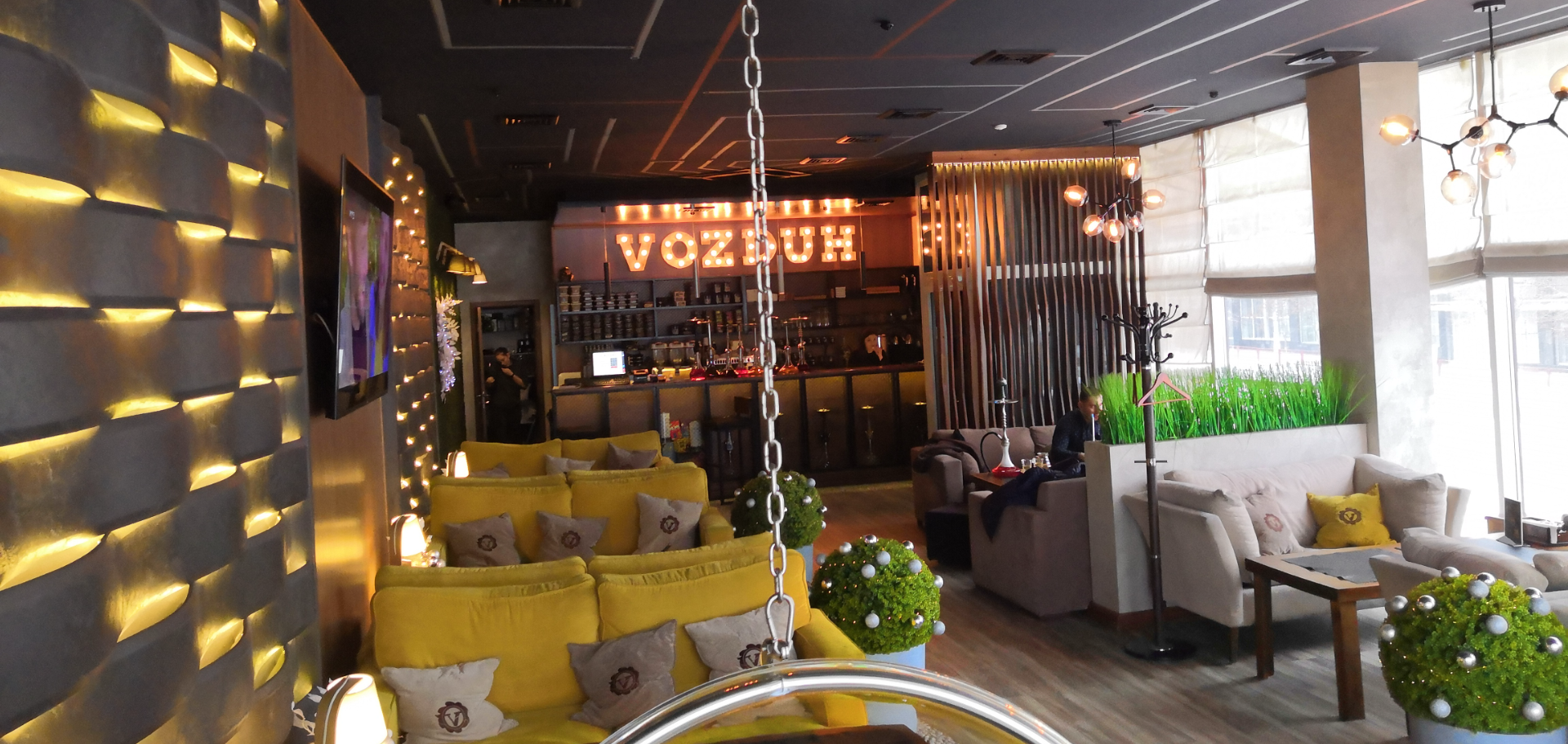 Кальянная Vozduh - Портфолио Decorazza