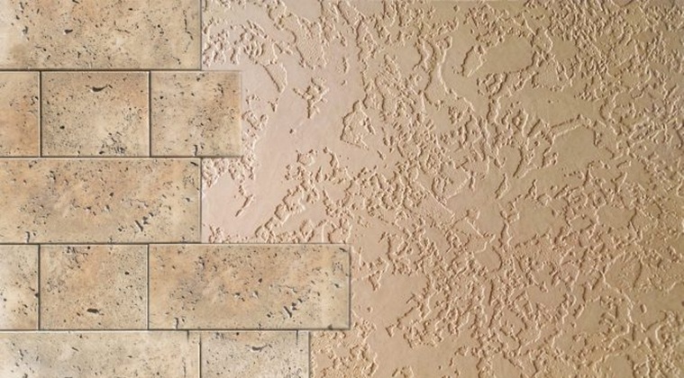 Фактурная штукатурка «Травертин»: популярные эффекты