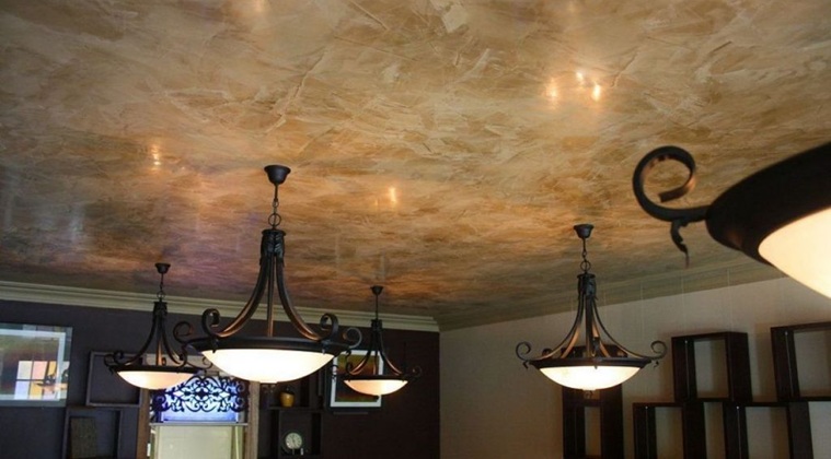 Венецианская штукатурка на потолке