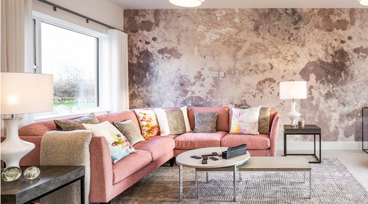 Декоративная штукатурка для гостиной в стиле лофт